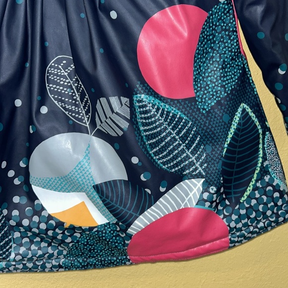 Catimini Rain Jacket Size 3 Leaf Pattern - Picture 8 of 9